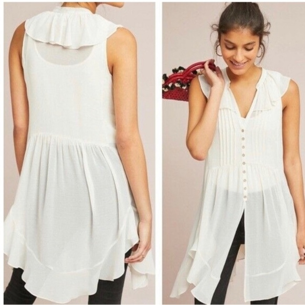 Akemi + Kin Sheer Devon Tunic Anthropologie Top